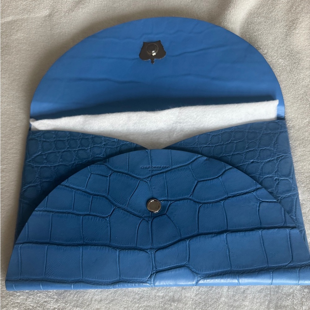 Luxury Leather Clutch & Card Holder Set Florence Italy One of a Kind